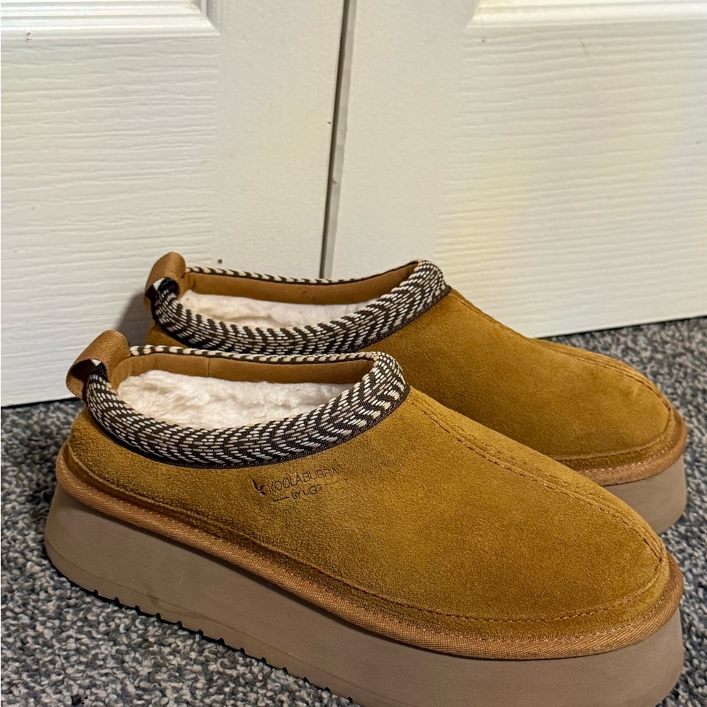 Koolaburra Tan Slip-On Slippers
